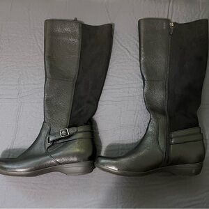 Dansko Francesco Black Leather Knee-High Boots